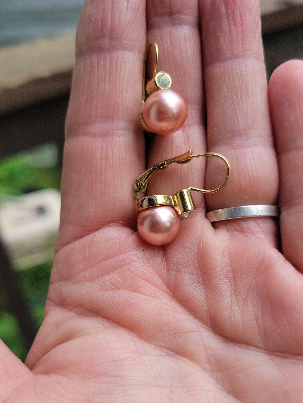 BUTLER Gold-Tone Pink Pearl Drop Earrings - Elegant Women’s Jewelry